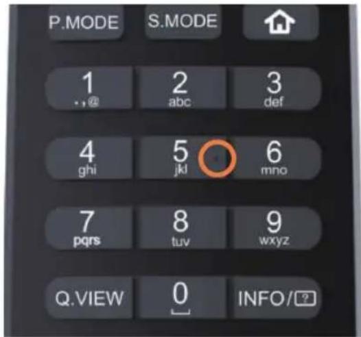 HAIER H43S80GUX - Puncte tactile pe butoanele telecomenzii - 2