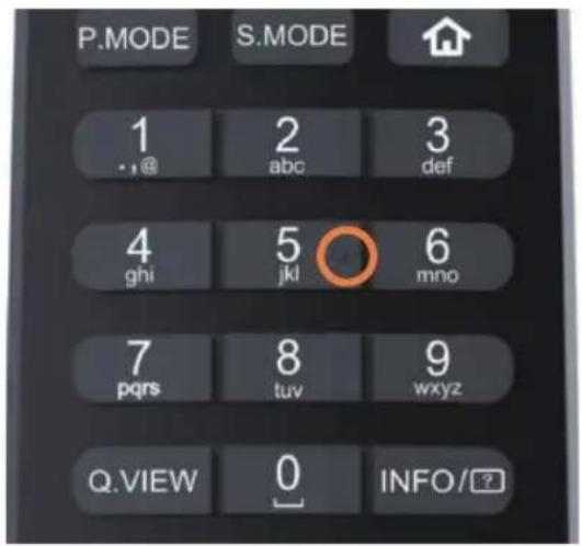 HAIER H43S80GUX - Релефни точки върху бутоните на дистанционното управление - 2