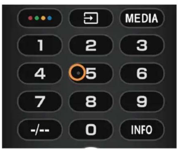 HAIER H43S80GUX - Тактильні точки на кнопках пульта дистанційного керування - 1