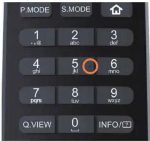 HAIER H43S80GUX - Kaugjuhtimispuldi nuppudel olevad kombatavad punktid - 2