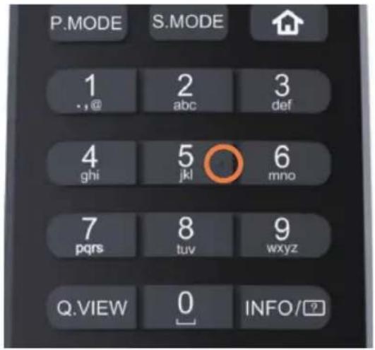 HAIER H43S80GUX - Kaukosäätimen painikkeissa olevat tuntopisteet - 2