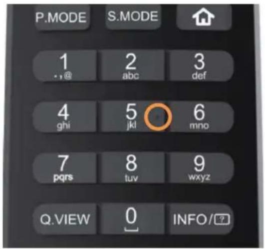 HAIER H43S80GUX - Taktil fühlbare Punkte auf den Tasten der Fernbedienung - 2
