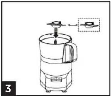 Commercial Chef CHFP4MB - COMMENT UTILISER LA LAME S (HACHER/MÉLANGER) - 3