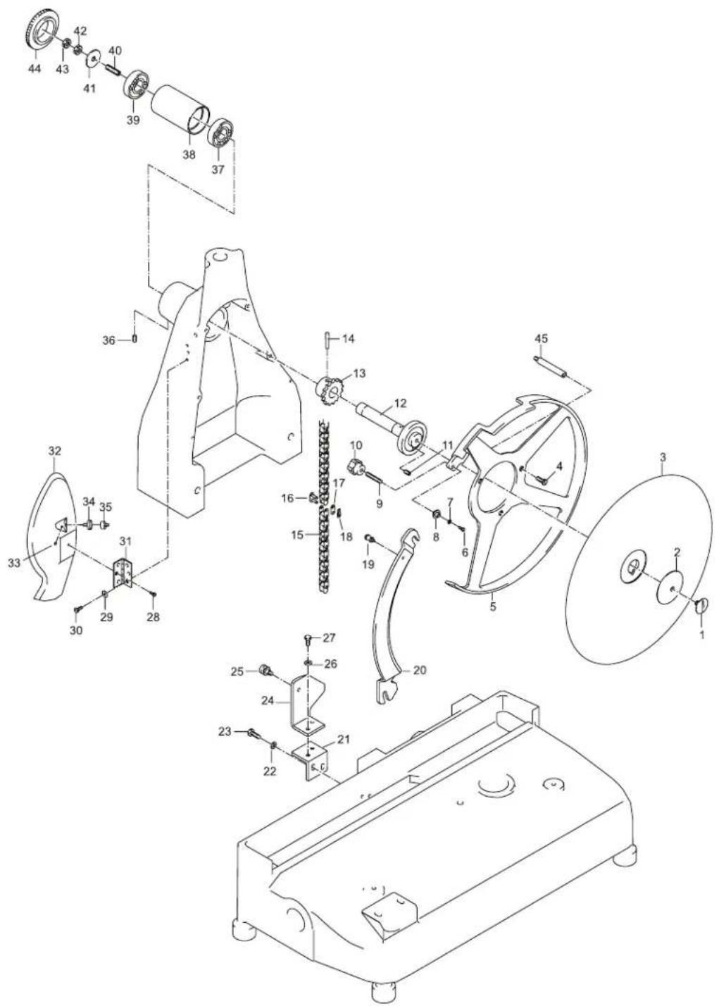 Omcan 20013 - Model MS-IT-0370-M 18830 Blade Assembly - 1