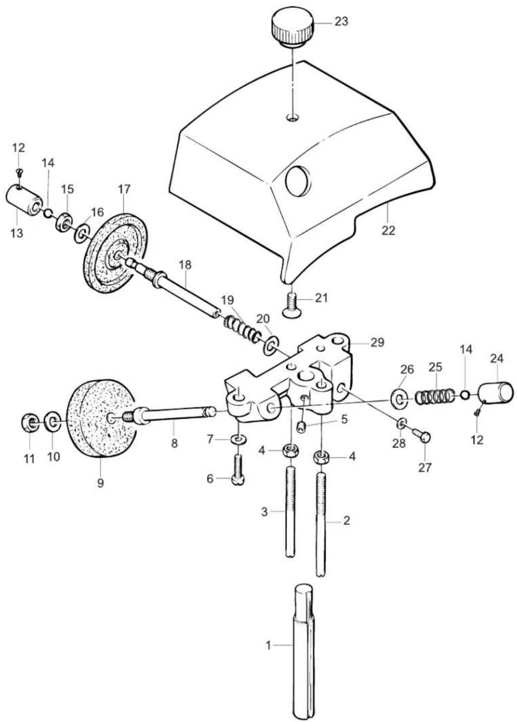 Omcan 20013 - Model MS-IT-0300-M 13634 Sharpening Assembly - 1