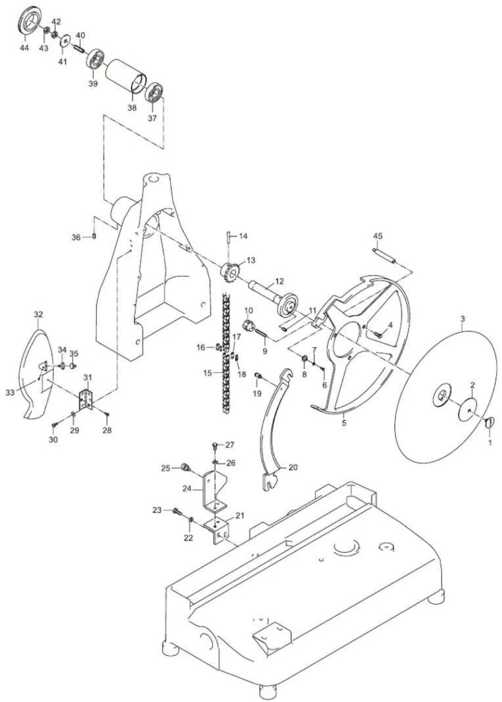 Omcan 20013 - Model MS-IT-0350-M 13639 Blade Assembly - 1