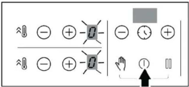 BEKO FBE68314MXC - Switching on the hob: - 1