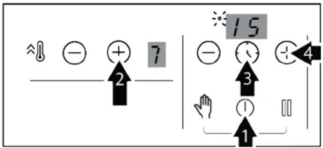 BEKO FBE68314MXC - Activating the timer - 1