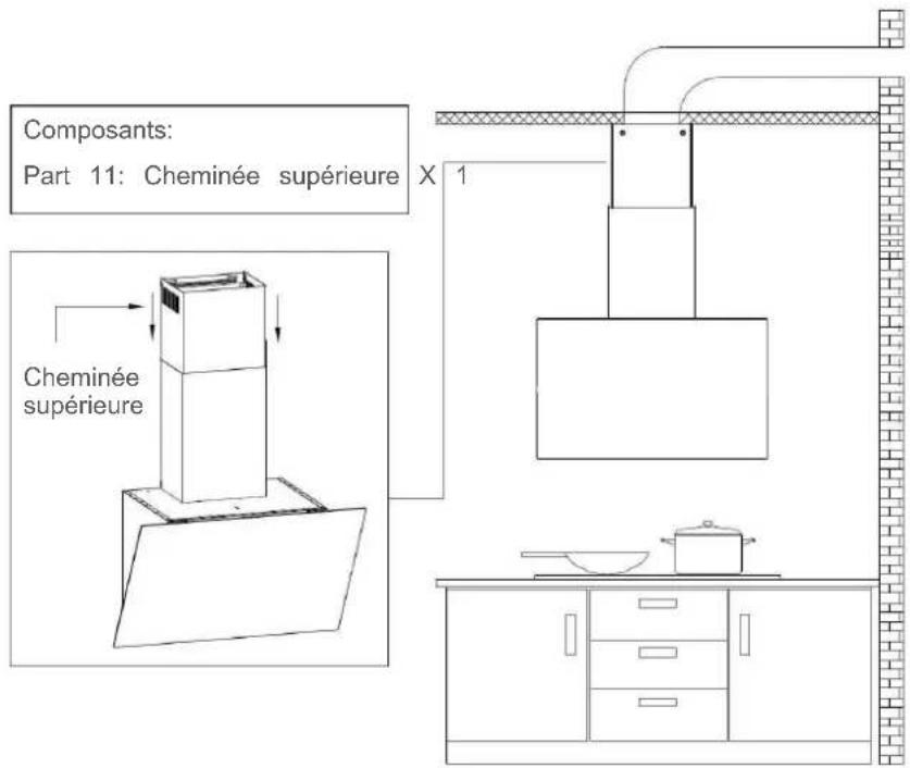Composants: Part 11: Cheminée supérieure X 1 Cheminée supérieure