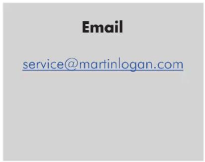 Martin Logan Depth 215 - CONTACTING CUSTOMER SERVICE - 2