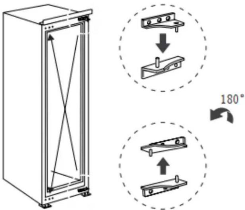 FRIGELUX S4BI122 - Door reversal instructions - 4