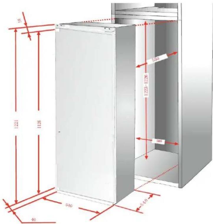 FRIGELUX S4BI122 - Installation du produit : - 1