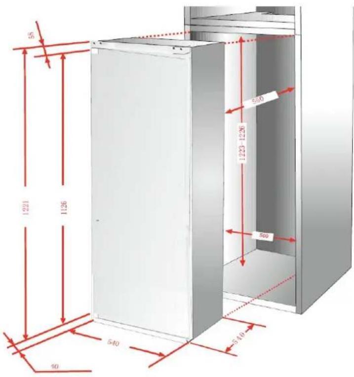 FRIGELUX S4BI122 - Produktinstallation: - 1