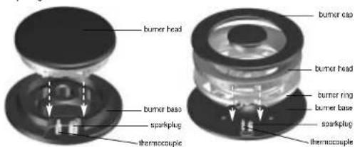 Atag HG6192B - Installing burner parts and pan supports - 13
