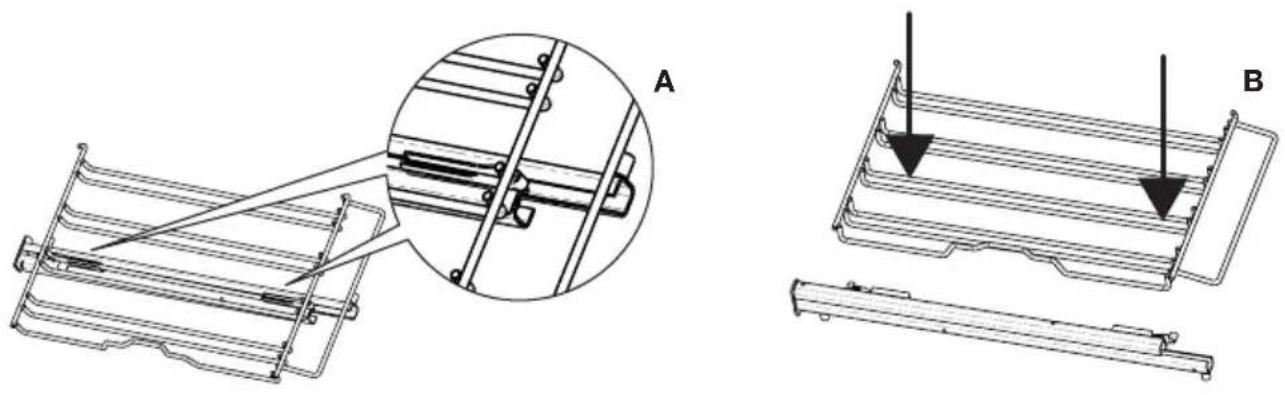 Atag OX9771B - Telescopische geleiderails verwijderen - 1