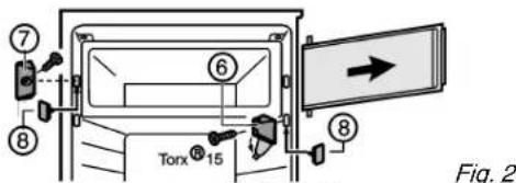 Atag KD8072C - Inversion de la porte du组成部分 de réfrigeration* - 1