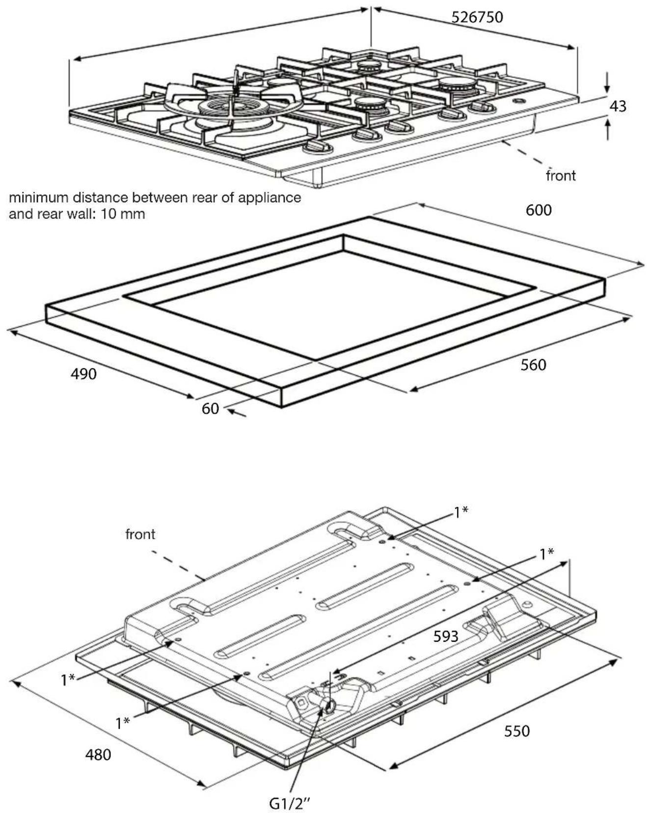 Atag HG9211CB - Placing the sealing tape - 6
