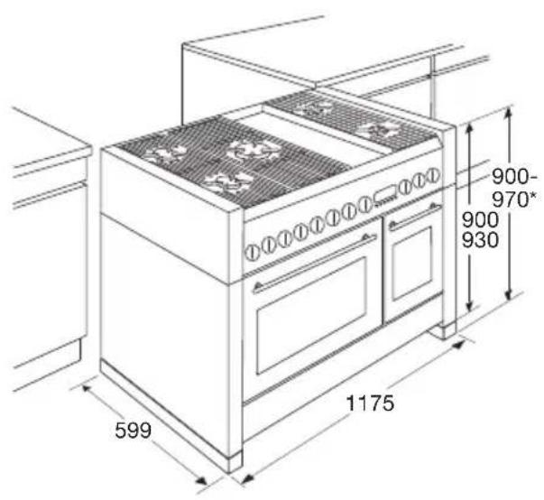 Atag FG1011DB - Abmessungen - 1