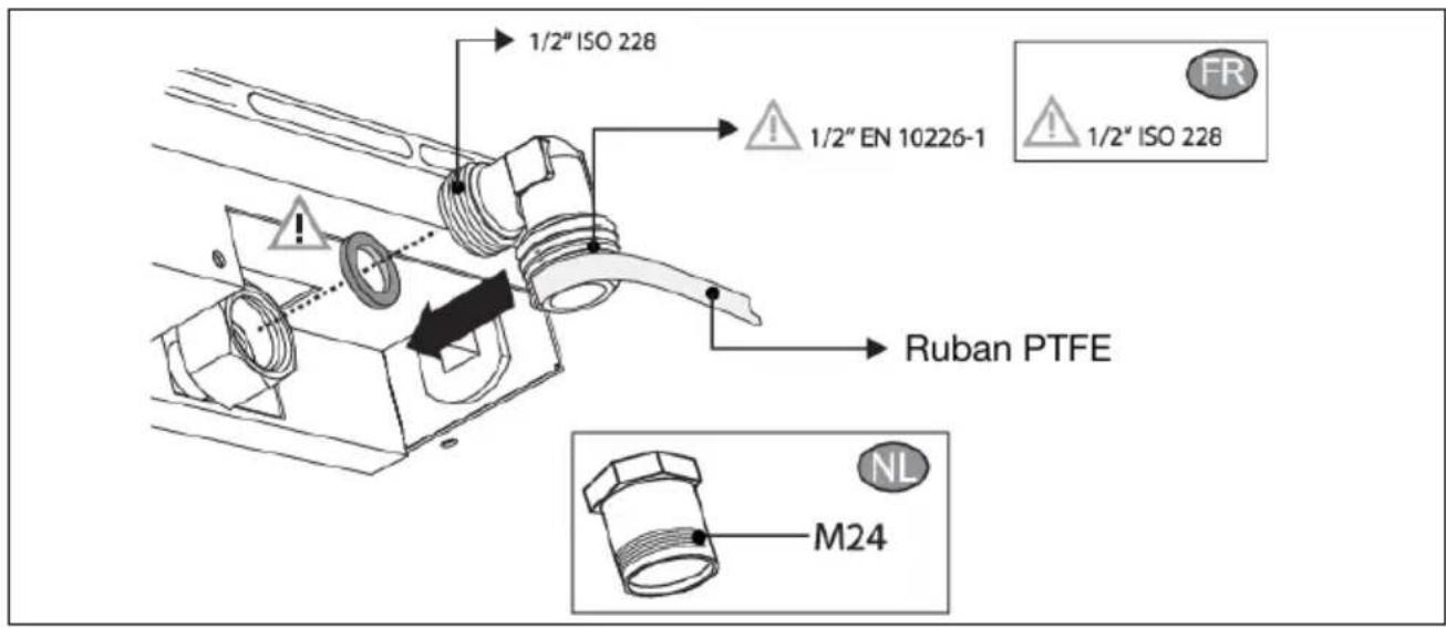 Atag IG9571MBB - Raccordementaugaz - 2