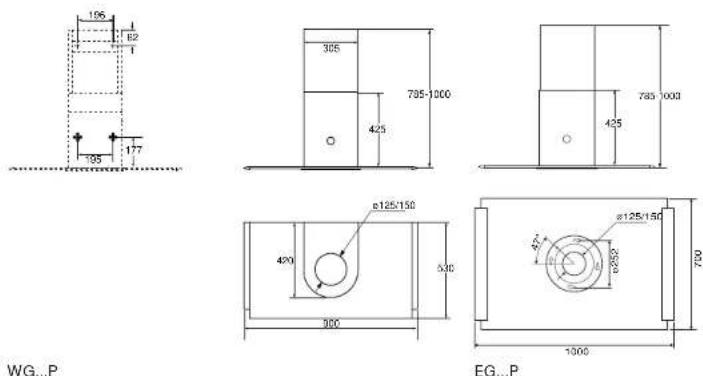 Atag WG411P5U - inbouwmaten - 2