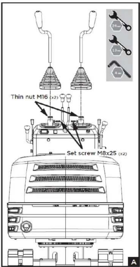 Thin nut M16 (x2) Set screw M8x25 (x2)