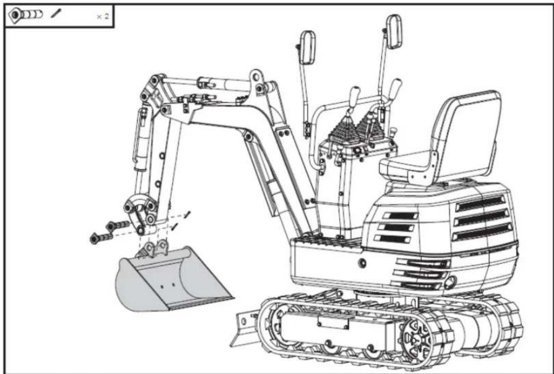Anova EX650T - Instalação de balde nivelador - 1