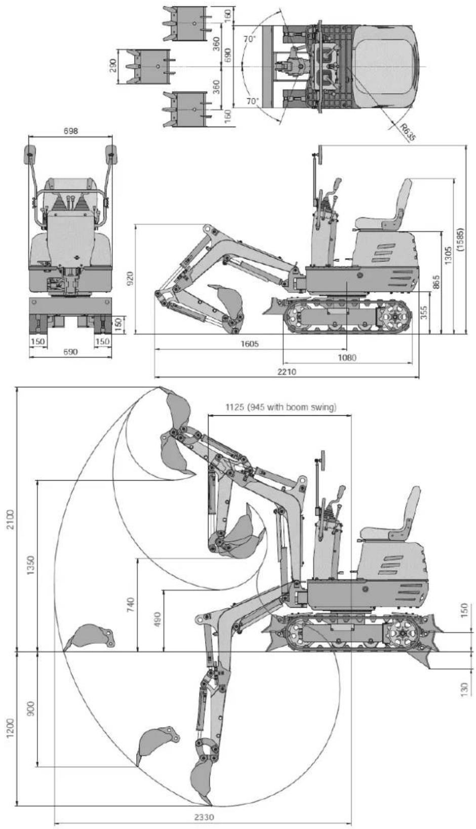 Anova EX650T - Dimensioni principali - 1