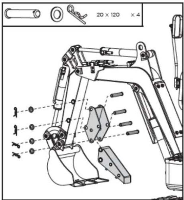 Anova EX650T - Installazione del pollice aggiuntivo dell'escavatore - 1