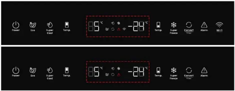 HISENSE RB3B280SAW1 - Controlli del display - 1
