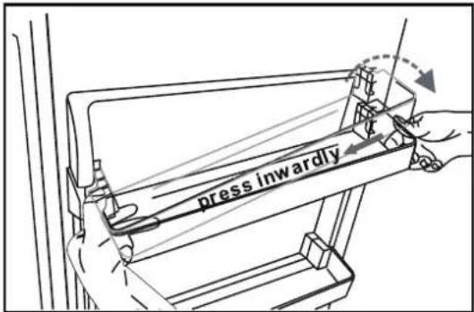 HISENSE RB3B280SAW1 - Positioning the door racks - 2