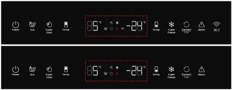 HISENSE RB3B280SAW1 - Controles de exibição - 1