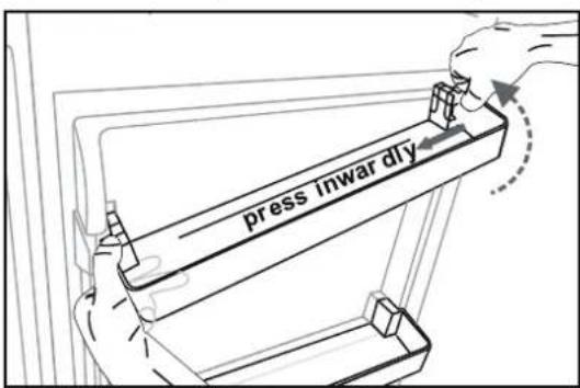 HISENSE RB3B280SAW1 - Positioning the door racks - 1