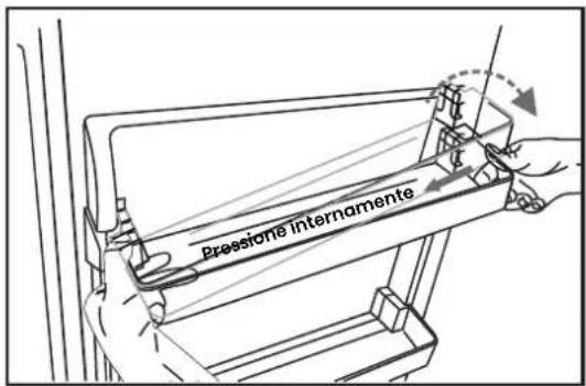 HISENSE RB3B280SAW1 - Posicionar as prateleiras da porta - 2