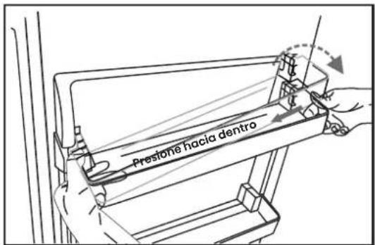 HISENSE RB3B280SAW1 - Colocación de las baldas de la puerta - 2
