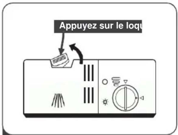 Appuyez sur le loqu