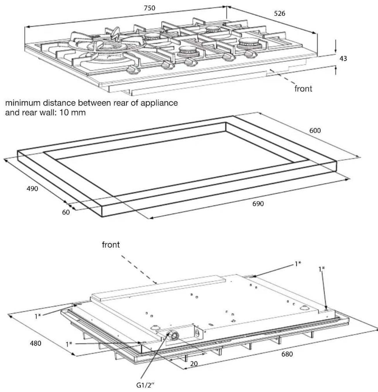 Atag HG7711CB - Placing the sealing tape - 7