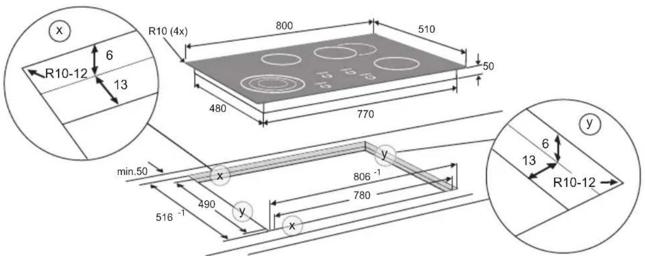 Atag HL8271S - Dimensions d'installation - 2