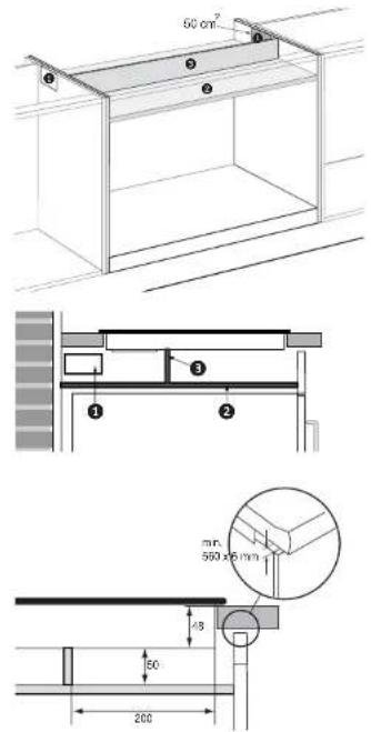 Atag IG9071MT - Installation above a combimicrowave oven, or an oven of a different brand - 1