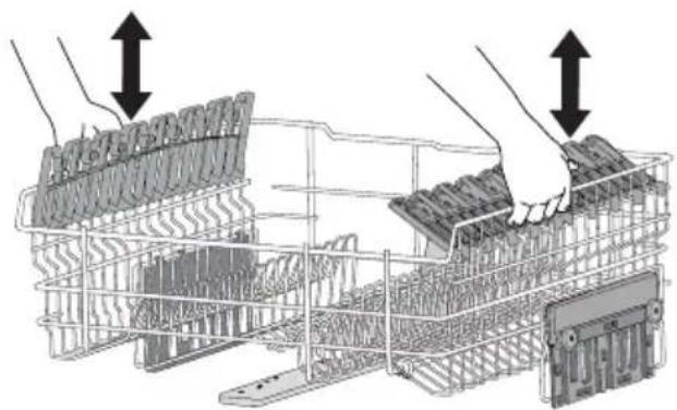 Atag VA6311RF - Adjustment of the height of the upper basket - 3