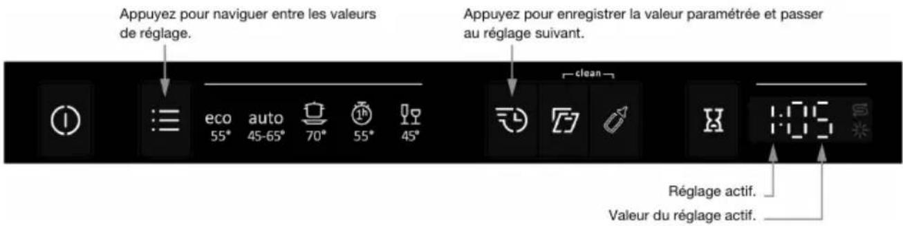 Atag VA3113QT - Ouverturedumenudesréglages: - 3