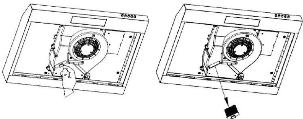 FAR HC20W G - Installer le filtre à charbon (mode recyclage) - 2