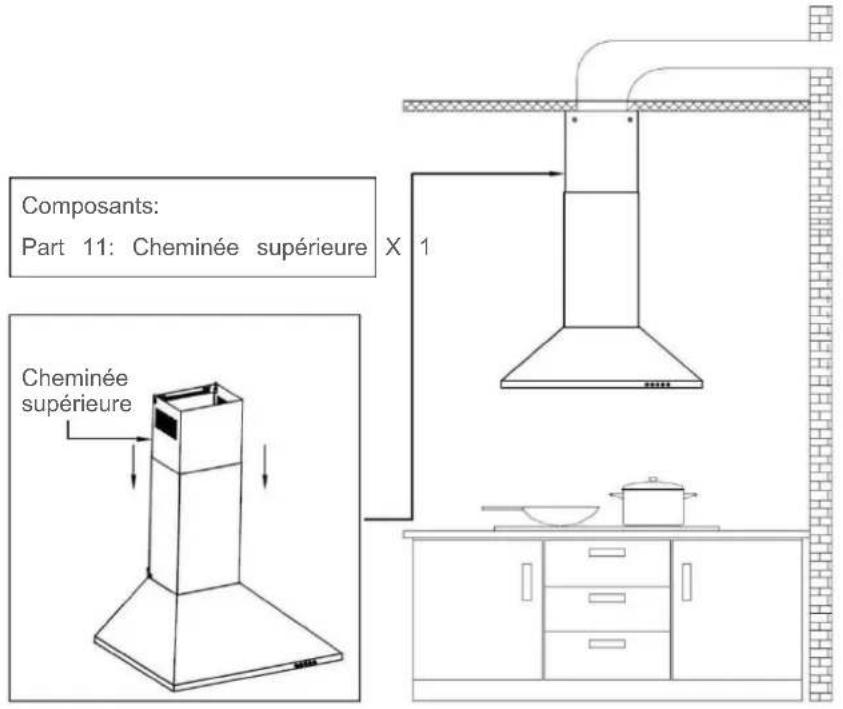 Composants: Part 11: Cheminée supérieure X 1 Cheminée supérieure