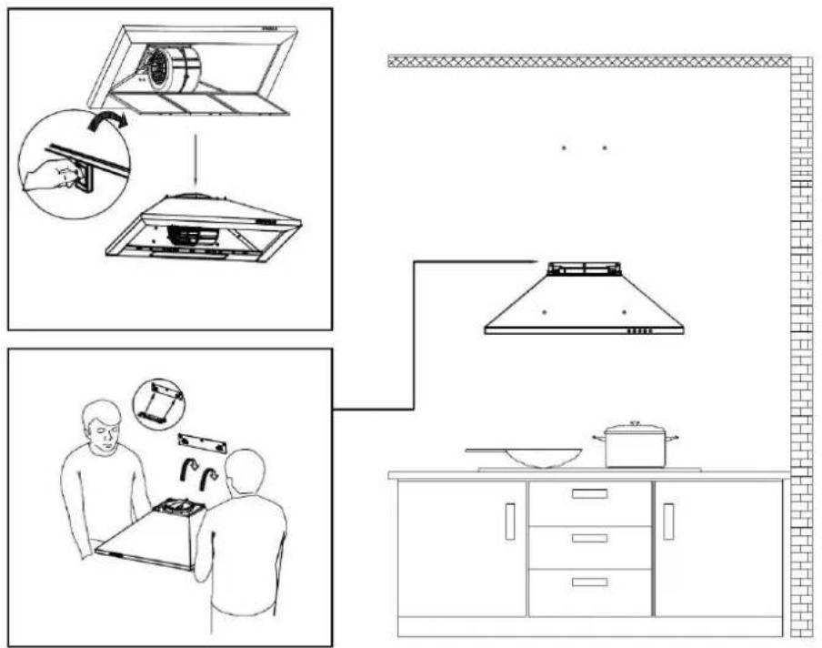FAR HD300X90/23A G - Install the Hood Extraction): - 7
