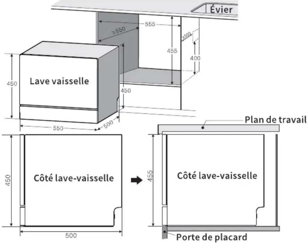 FAR LVC6C51M24DWG - - Moyen d'installation 1 : schéma d'agencement sur un plan - 2