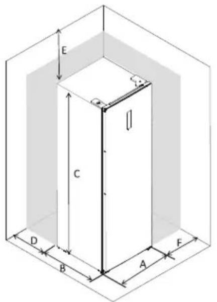 SABA UF205NFWD - SPACE REQUIREMENT - 1