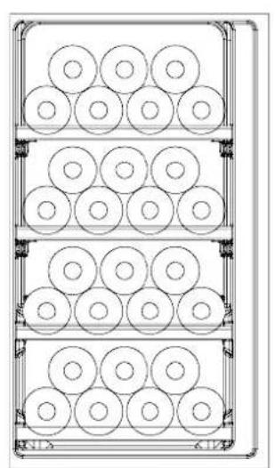 SCHNEIDER SCMDWC605NF-DXE - Disposition recommandee des bouteilles de vin - 1