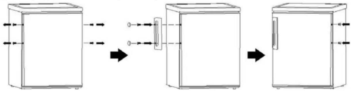 SCHNEIDER SCOD190-WE - Installer la poignée externe de la porte - 1