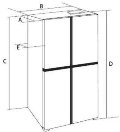 ARTHUR MARTIN AMCDF1564IMX - Installation dimension - 1