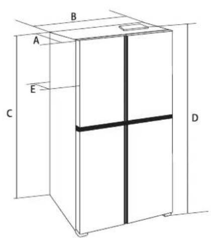 ARTHUR MARTIN AMCDF1564IMX - Dimension d'installation - 1