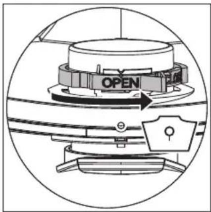 Starmix ISC L-1650 - Bedienung des Drehschiebers (nicht beim 50 l Behälter) - 1
